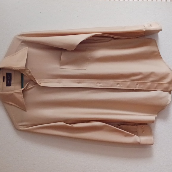 Vintage 70s Van Heusen nylon button down retro shirt - Picture 2 of 11